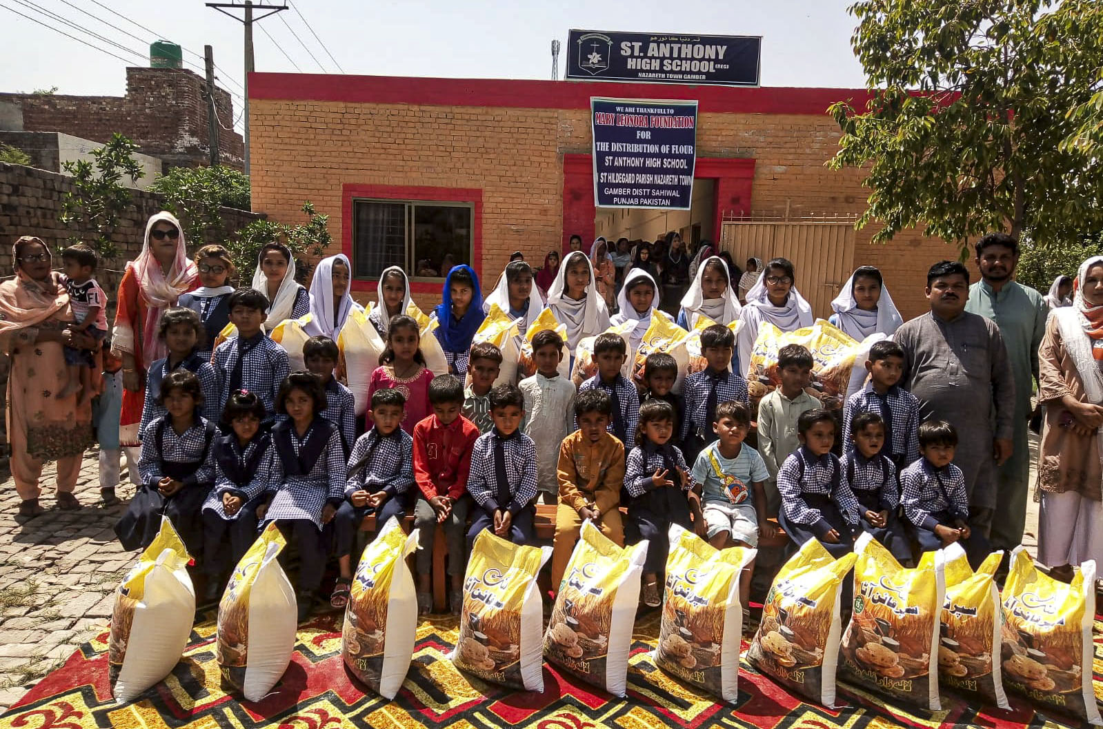 Distributing the flour